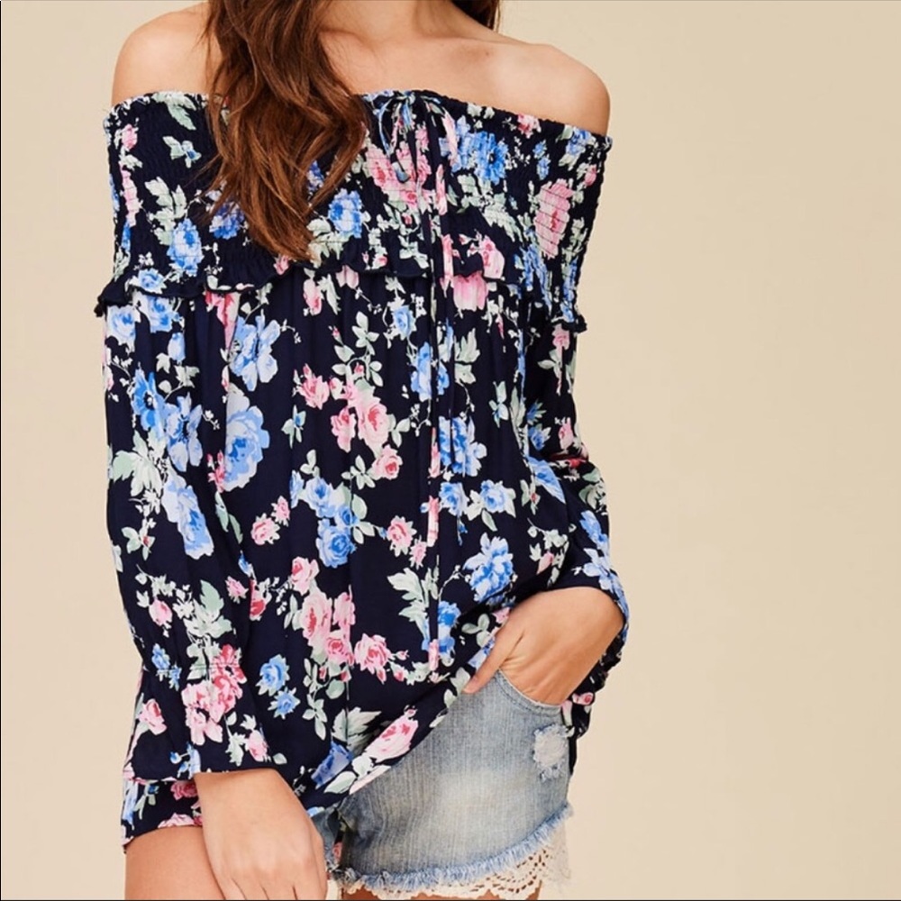 Floral Off The Shoulder Top